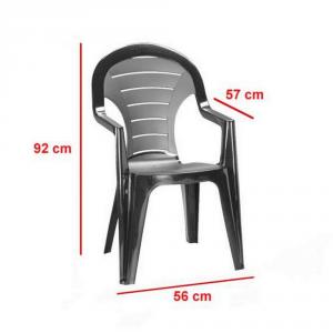 Műanyag karfás kerti szék - Bonaire