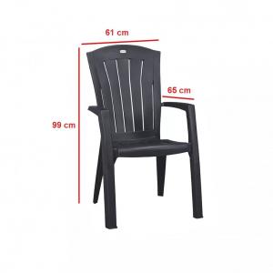 Műanyag karfás kerti szék - Santorini