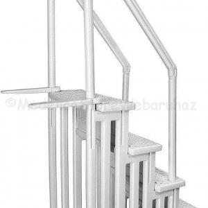 Műanyag medencelépcső külső létrával 120-135 cm-es medencéhez
