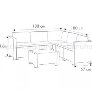 Sarokgarnitúra - City 5 személyes
