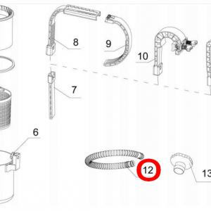 Szkimmer gégecső, D40 INTEX