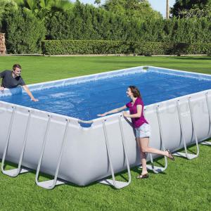 Szolár medencetakaró 703 x 336 cm, téglalap alakú medencékre