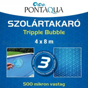 Szolár takarófólia szögletes  4 x 8 m, 500 mikron - Tripple Bubble