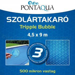 Szolár takarófólia szögletes  4,5 x 9 m, 500 mikron - Tripple Bubble