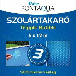 Szolár takarófólia szögletes  6 x 12 m, 500 mikron - Tripple Bubble