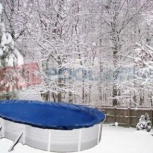 Takarófólia téli/nyári, fémfalas ovális 7,2 x 3,6 m-es medencéhez, extra erős