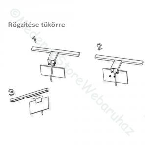 Tükörfény LED lámpa 30 cm - Mera