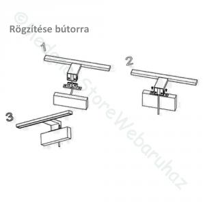 Tükörfény LED lámpa 50 cm - Mera