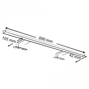 Tükörfény LED lámpa 60 cm  - Luxx