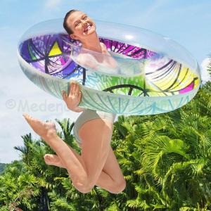 Úszógumi 119 cm - ólomüveg hatású mintával