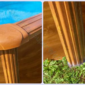 WOOD merevfalú medence 6,10 m x 3,75 m x 1,20 m ovál