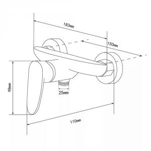 Zuhany csaptelep - Colly fehér