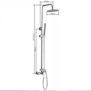 Zuhanyszett csapteleppel - Mitchell