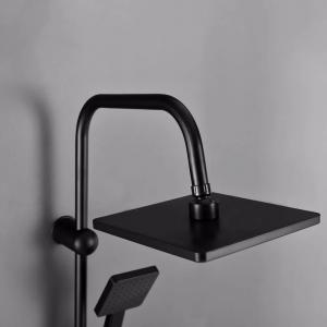 Zuhanyszett esőztetővel, csaptelep nélkül - Altar Black