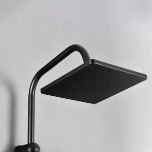 Zuhanyszett esőztetővel, csaptelep nélkül - Altar Black