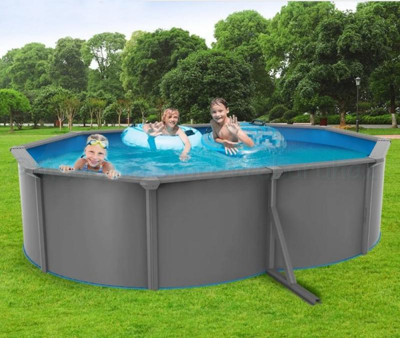 Family Pool merevfalú medence 4,9 x 3,6 x 1,2 m - antracit
