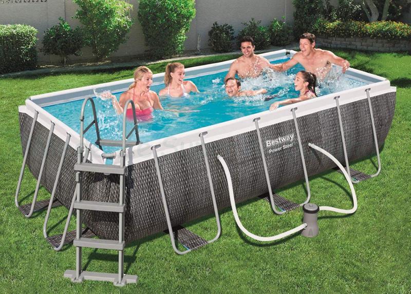 Fémvázas medence 412 x 201 x 122 cm készlet -