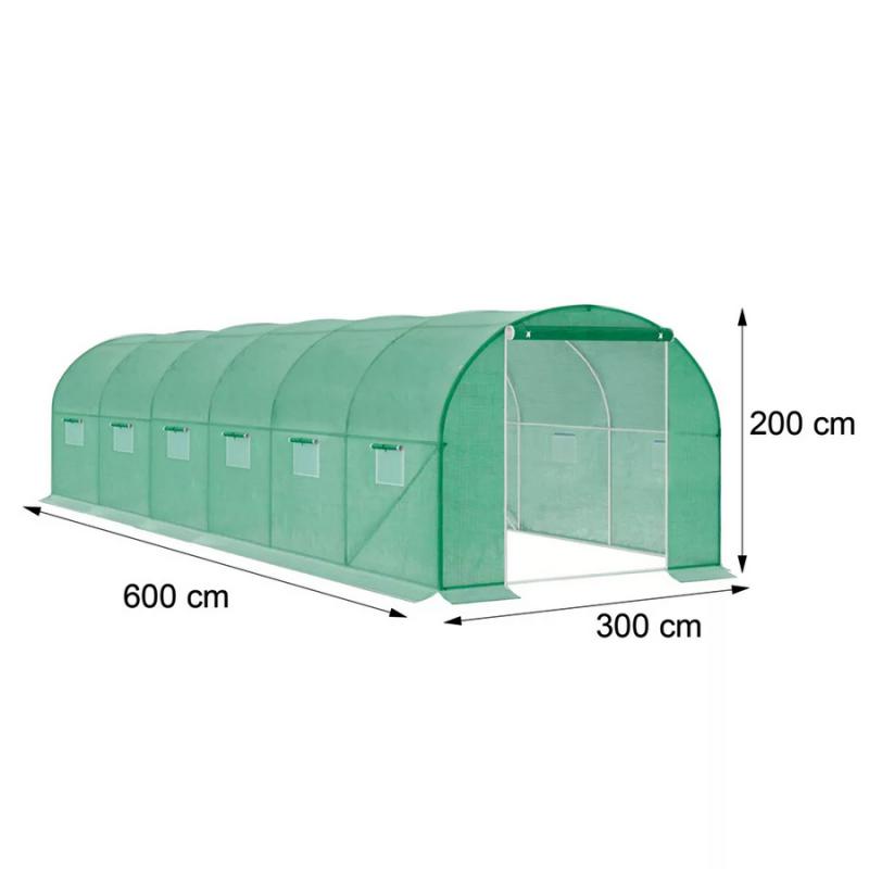Fóliasátor 3 x 6 m erősített váz+fólia