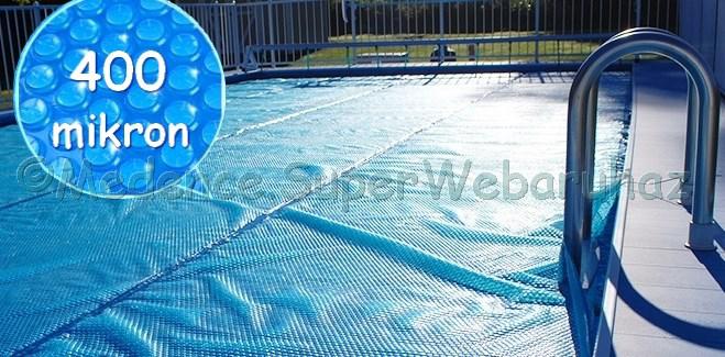 Szolár takarófólia szögletes 6 m x 12 m,  400 µ,  UV védelemmel