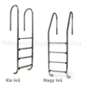 4 fokos INOX kivehető létra süllyesztett medencéhez - AISI 316L