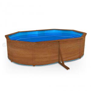 Family Pool merevfalú medence 4,9 x 3,6 x 1,2 m - wood
