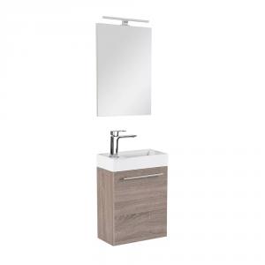 Fantastic 40 fürdőszoba bútor tükörrel - yorki tölgy