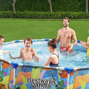 Fémvázas medence 305 x 66 cm önállóan STEEL PRO