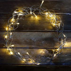 Fénykoszorú elemes, 30 cm Ø  40 LED