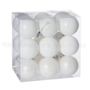 Gömbdísz fehér, 5 cm 18 db