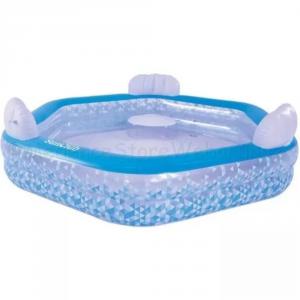 Háttámlás hatszögletű family medence 223 x 211 x 58 cm