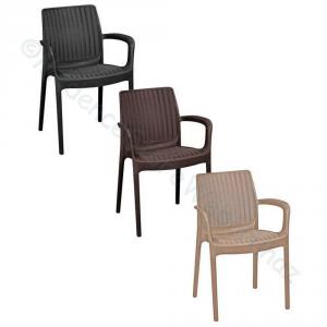 Műanyag karfás kerti szék - Bali