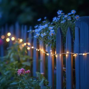 Napelemes fényfüzér, 70 LED