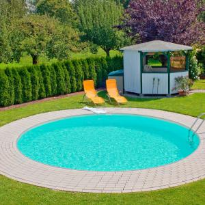 TIERRA süllyesztett kör medence 5 x 1,5 m - Bézs