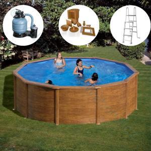 WOOD KIT merevfalú medence szett 3,5 m x 1,2 m