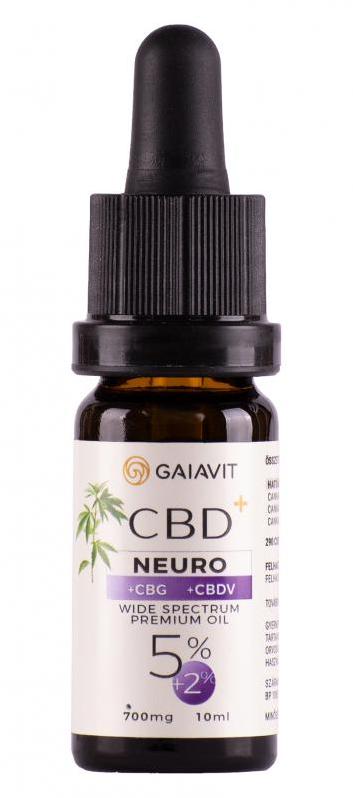 Gaiavit CBD Neuro 5+2% - (CBD+CBG+CBDV) 10ml