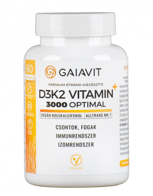 Gaiavit D3K2 Vitamin+ Optimal 3000 - 60 kapszula