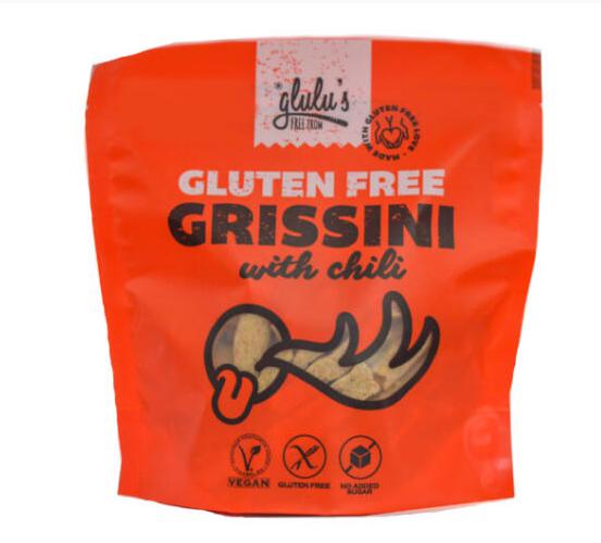 GLUTÉNMENTES GLULUS FREE FROM CUKORMENTES CHILIS GRISSINI 100G