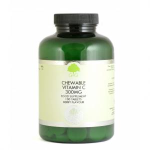 C-vitamin rágótabletta málna ízű 300mg (chewable vitamin-C) 100 tabletta (G&G)