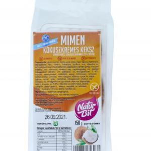 GLUTÉNMENTES MIMEN KÓKUSZKRÉMES TÖLTÖTT KEKSZ 150G