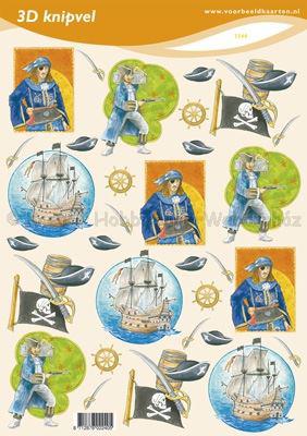 3D papír A4 - kalózok