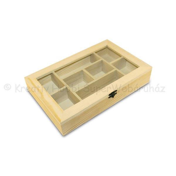 8 rekeszes tárolódoboz  30 x 19 x 5,5 cm