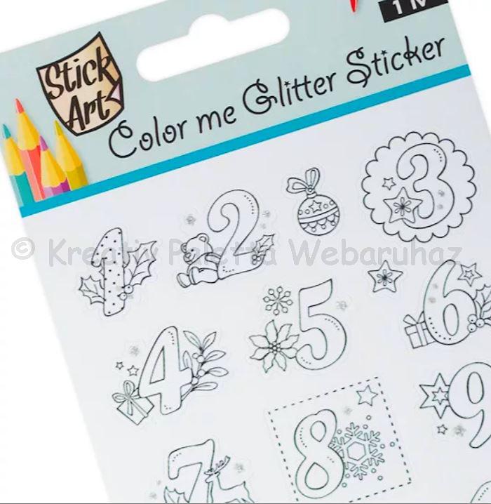 Adventi számok színezhető matrica 9 x 24 cm