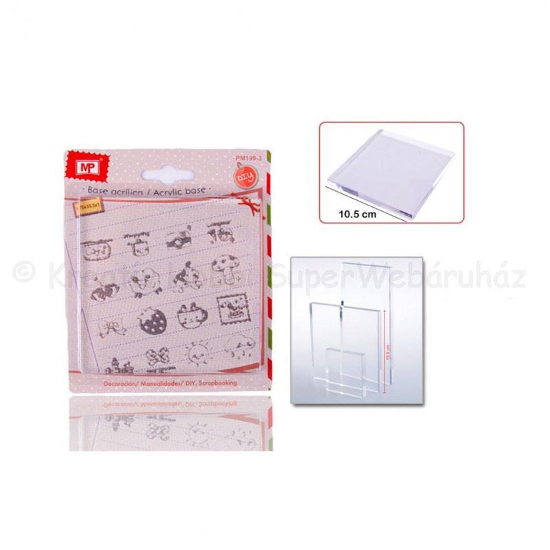 Akril blokk szilikonbélyegző alap 10 cm x 10 cm