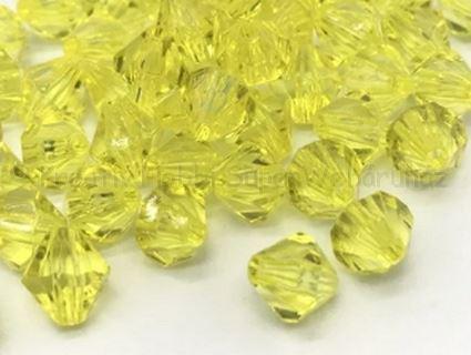 Akril gyöngy - bicon 6 mm 65 db - sárga