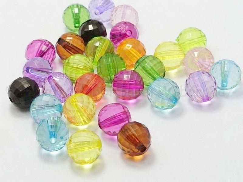 Akril gyöngy - gömb csiszolt 6 mm 20 db