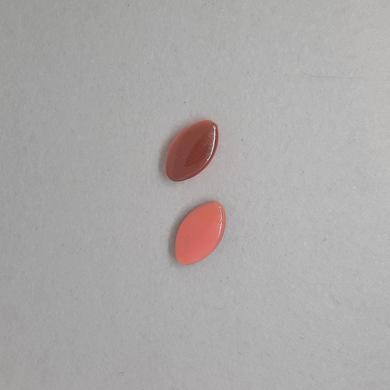 Akril gyöngy - ovál, két színű