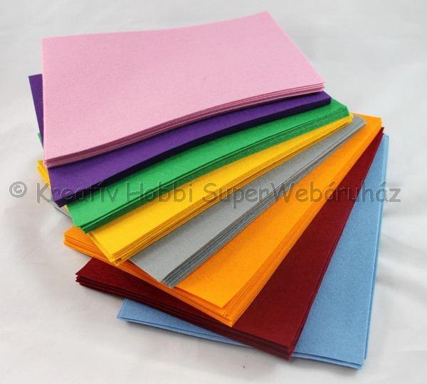 Barkácsfilc  A/4 1 mm, többféle színben