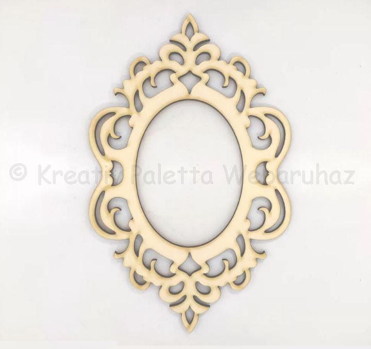 Barokk ovális keret 19,5 x 12,5 cm