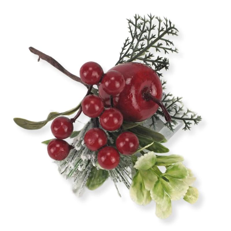 Beszúró piros almás bogyós pick 16 cm