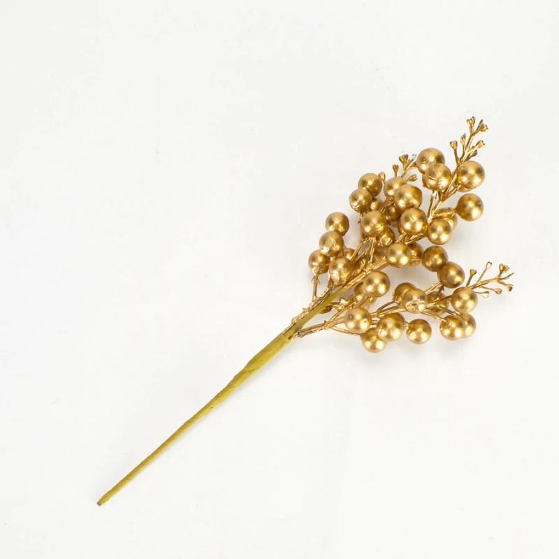 Bogyós ág 30 cm arany